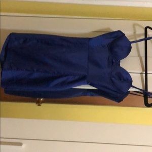 Blue Open-Back Bodycon Dress